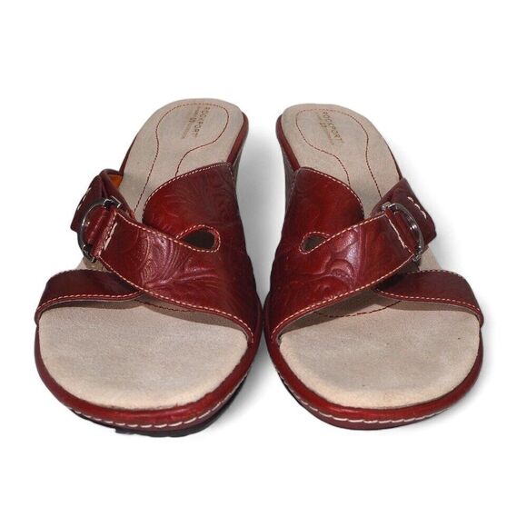Rockport Red Wedge Sandals - Picture 3 of 10